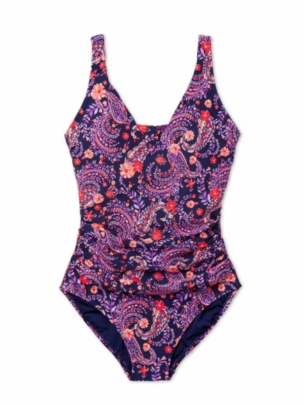 Lands’ End SlenderSuit Grecian One Piece Swimsuit